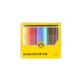 BVB Kleurpotloden van hout, 24 stuks | Metalen doos geel met BVB-logo, Borussia fanartikel Dortmund
