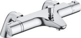 Merkloos Badkraan thermostatisch - Douchemengkraan - Chroom - Opbouw op wand - Voor bad en douche