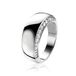 Zinzi Mart Visser by ZINZI zilveren ring glad wit MVR10