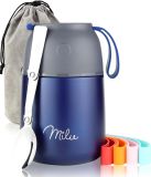 Milu® Thermos Voedselcontainer met Lepel | 450 ml | RVS | Navyblauw
