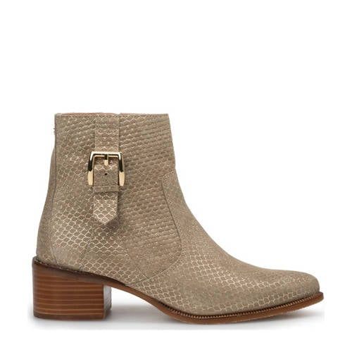 Floris van Bommel Evi 05.03 Evi 05.07 suède enkellaarzen taupe