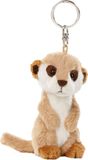 Nici Pluchen Sleutelhanger Stokstaartje, 10cm, Bruin