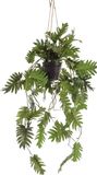 Emerald - Kunst Hangplant in pot Philodendron 80cm