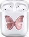 Shieldcase Butterfly Kisses Case - beschermhoes geschikt voor Airpods case - hoesje met vlinder print - transparant/roze