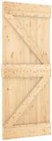 vidaXL Schuifdeur NARVIK Naturel en Zwart 85 x 210 cm