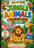 Jungle Animals Colouring Book for Kids