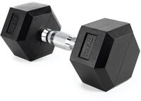 TREXO Hex Dumbbell - 7.5 kg - Rubber & Cast Iron - Home Workout
