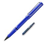 Lamy safari roll-ink blue inktcartridge rollerball – tijdloze klassieke pen met ergonomische handgreep & lijnbreedte M - behuizing van robuust ASA-kunststof - incl. inktcartridge + extra cartridge