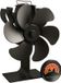 Nuvance ventilateur de poêle à bois - Ecofan - Noir - Thermomètre inclus