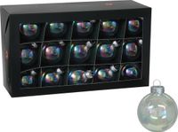 Othmar Decorations kerstballen 36x - parelmoer - glas - 6 cm