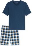 SCHIESSER AG 183996-860-056 Pyjama lang Geruit Volwassenen Mannen Herfst/Winter 2026 deep blue
