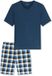 SCHIESSER AG 183996-860-056 Pyjama lang Geruit Volwassenen Mannen Herfst/Winter 2026 deep blue