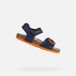 GEOX GHITA JONGENS Sandalen - MARINEBLAUW/DONKERORANJE - Maat 26