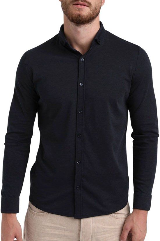 Gabbiano Premium Overhemd Heren - Maat M - Katoen - Donkerblauw