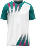Jako Vintage Shirt Korte Mouw Heren - Wit / Turkoois | Maat: L