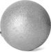 Gerimport Boule de Noël - plastique - paillettes argent - D20 cm