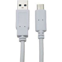 APM USB 3.0 Kabel USB-A / Type-C - Mannelijk / Mannelijk - Wit - 1m