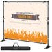 VEVOR Fotoachtergrondstandaard, 3 m x 2,4 m, verstelbare breedte 167 cm - 300 cm, banner voor achtergrond, hoogte 94-244 cm, zwart, voor beurzen