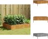 vidaXL Plantenbak verhoogd 100x100x41 cm cortenstaal