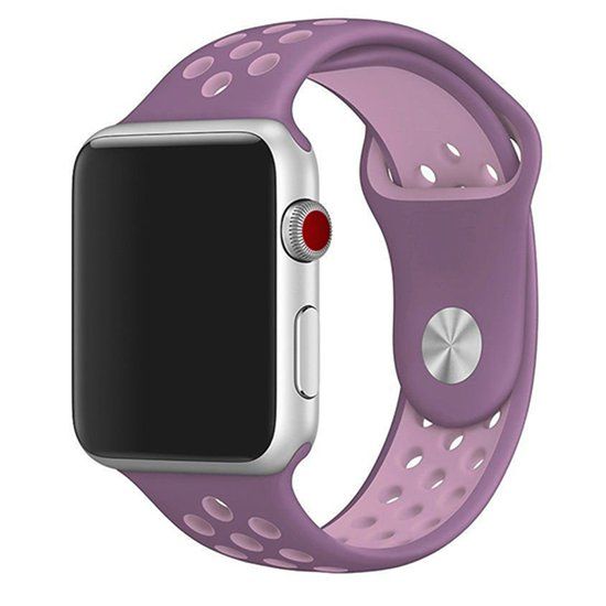 Apple Nike Sport Band voor de Apple Watch | 38/40/41/42 mm - Maat S/M - Bright Crimson / Gym Red