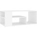 Bol Table Basse Table De Salon Table De Café Blanc 100x50x40 cm Bois d'ingénierie