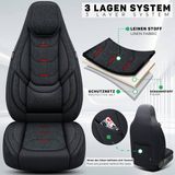 Bremer Sitzbezüge GmbH Autostoelhoezen voor Peugeot 307 Bj 2001-08 – Stoelhoezen voor bestuurder en passagier in Zwart/Antraciet