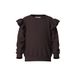 NAME IT MINI rechtvallende sweater met ruches - bruin
