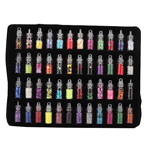 Pongnas Panda Pongnas 48 Flessen Van Kleur Glitter Sequin Poeder Decoratie Diy Sieraden Epoxy Mold Maken Gereedschap