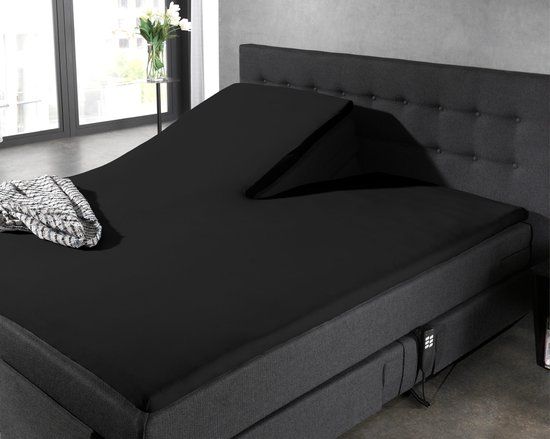 Dreamhouse Splittopper Hoeslaken - Katoen - 160x220 - Zwart