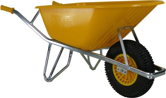 Fort SMB-100 Stratenmakers Kruiwagen - 100L - Geel - Kunststof