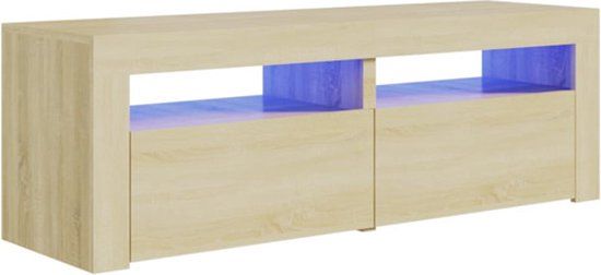 vidaXL Tv-meubel met LED-verlichting 120x35x40cm Sonoma eikenkleurig