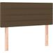 Tête de lit marron foncé 90x5x78/88 cm tissu