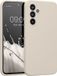 kwmobile telefoonhoesje geschikt voor Samsung Galaxy A54 5G - TPU backcover met siliconen coating - Smartphone case in mat crème