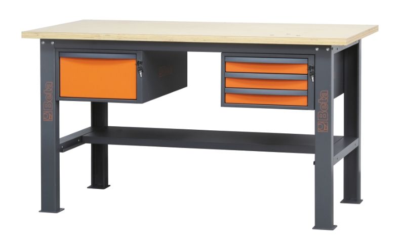 Beta C58Bc-W1,6 4C/O Werkbank | Hout | 4 laden