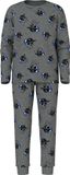 Name it Pyjama Print Dierenprint Lange mouw Katoen Vrouwen Dark Grey Melange 128