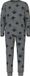Name it Pyjama Print Dierenprint Lange mouw Katoen Vrouwen Dark Grey Melange 128