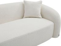 Vente-unique Driezits bank en fauteuil in witte boucléstof LAPIOTA van Maison Céphy
