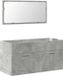 vidaXL Armoire de salle de bain avec miroir, bois traité, gris béton