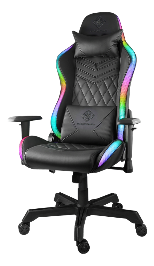 Deltaco GAM-080 - Gaming Stoel - Zwart/RGB - Kunstleer