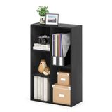 Furinno LUDER 5-Cube gereedschapsvrije montage boekenkast, Blackwood