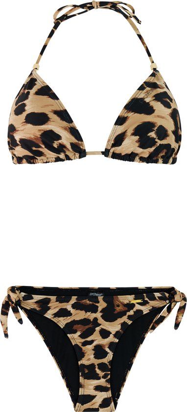 Protest PRTOLEA Triangel Bikini Set Dames - Gestipt - Fudge Camel - XL
