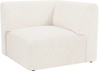 Vente-unique Hoekmodule fauteuil in witte boucléstof van Maison Céphy POGNI