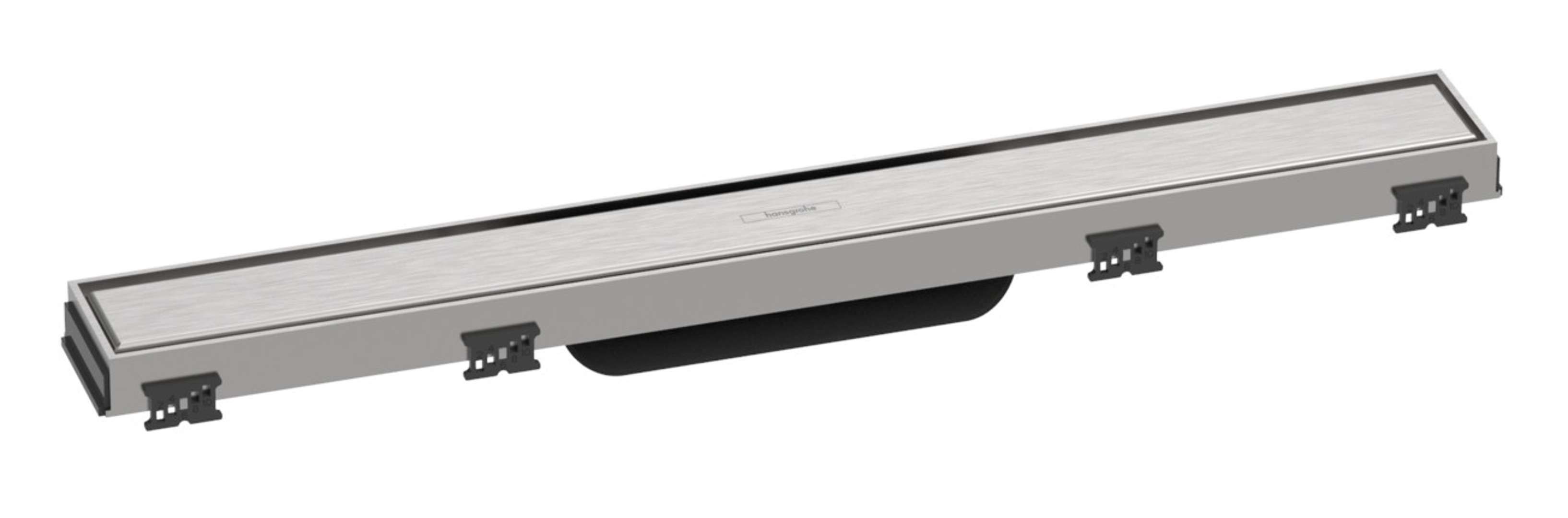 Hansgrohe RainDrain Match - Douchegoot met rvs rooster 600, geborsteld rvs