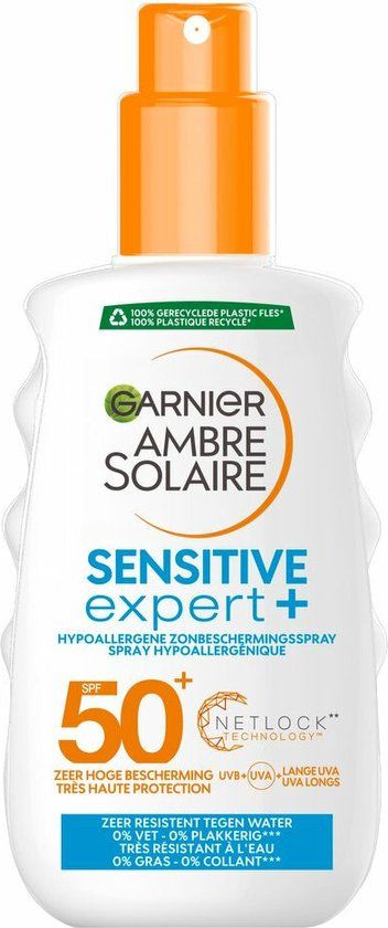 6x Garnier Ambre Solaire Sensitive Expert+ Zonnebrandspray SPF 50+ 150ml
