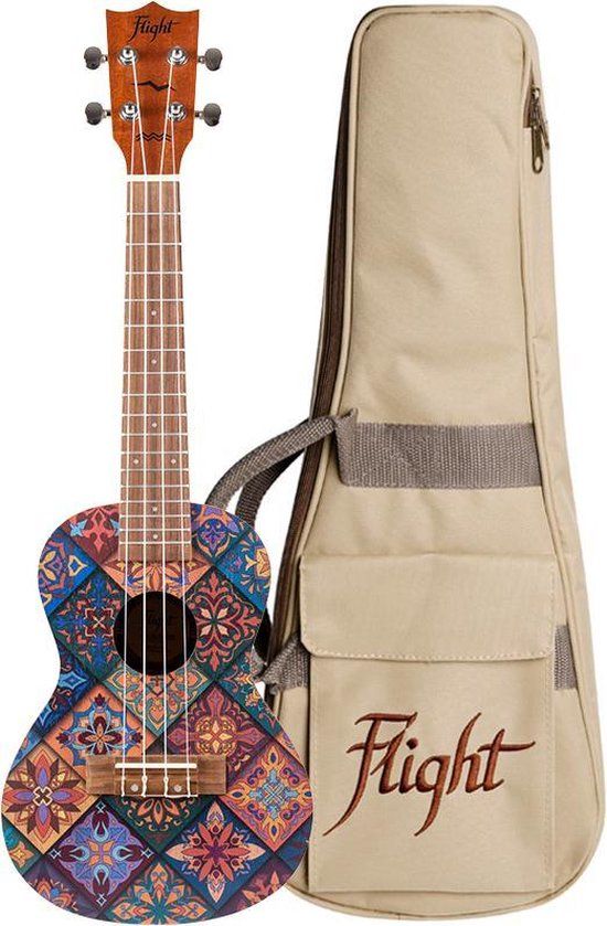 Flight Concert Ukelele Fusion - Art Series - Multicolor - 4 Strings