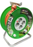 Awtools Garden Line - Kabelhaspel - 15m - 4 Stopcontacten - 2300W