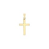 Lucardi Unisex 9 Karaat hanger kruis - Hanger - 9 Karaat - Goudkleurig