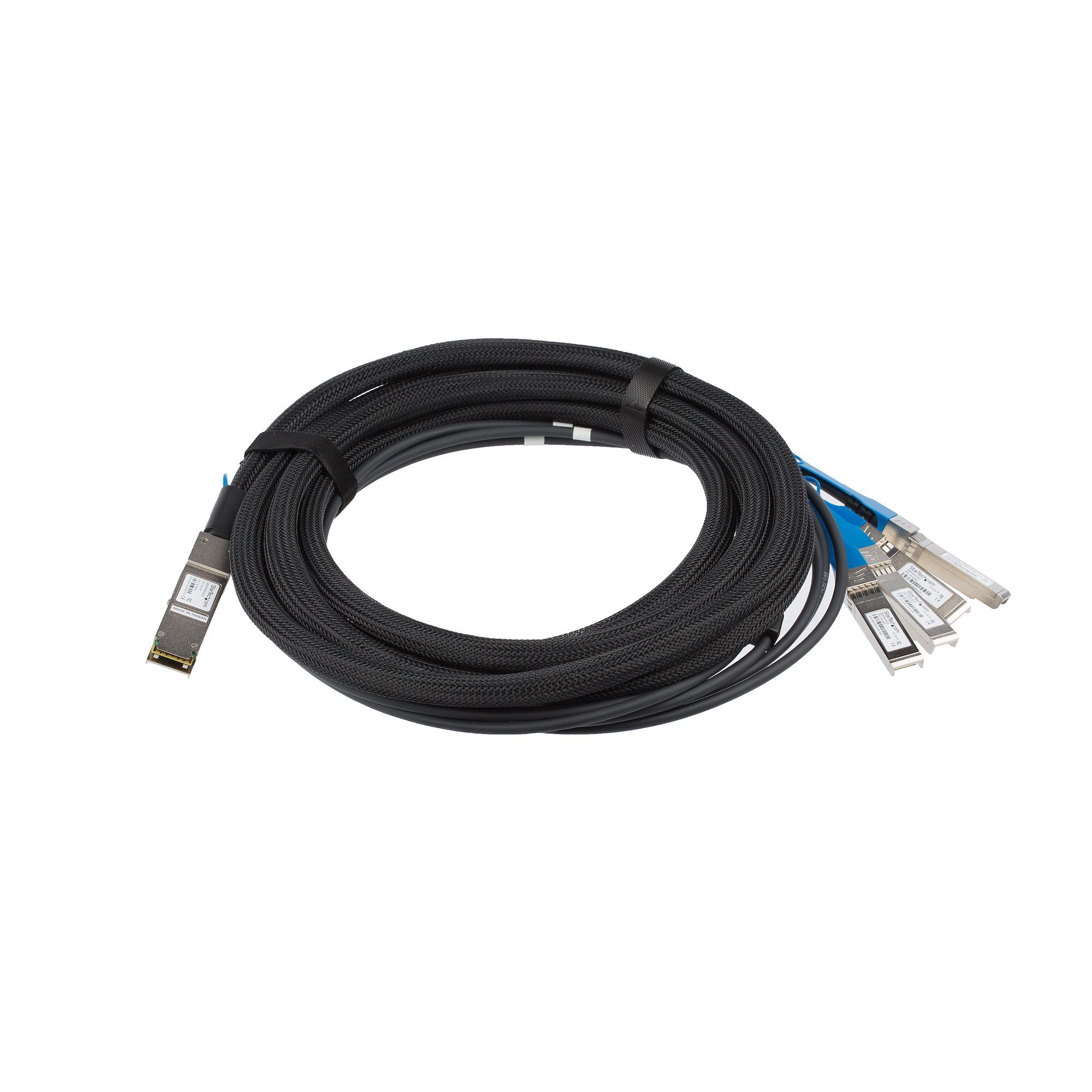 StarTech.com QSFP+ DAC Breakout Twinax kabel - 5 m - Cisco QSFP-4SFP10G-CU5M compatibel
