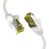 WEISS Patchkabel CAT6a 0,25m S/FTP PIMF, RJ45 Netzwerkkabel Ethernetkabel LAN DSL - 1 VPE = 10 Stück