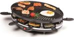 DOMO Raclettegrill DO9038G, geschikt voor maximaal 8 personen, met anti-aanbaklaag, 1,2 kW, zwart